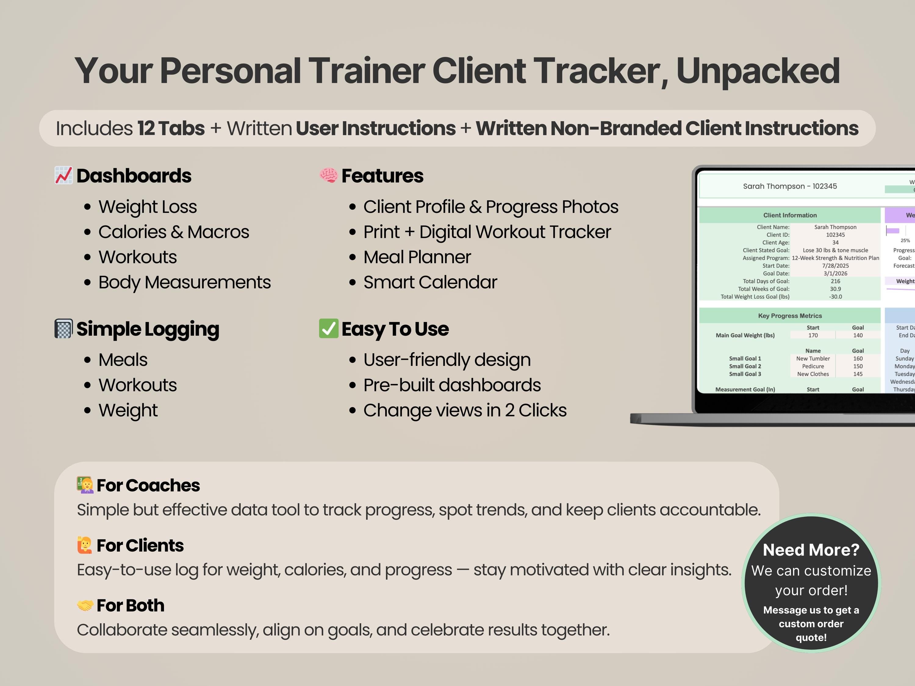 Personal Trainer Client Tracker