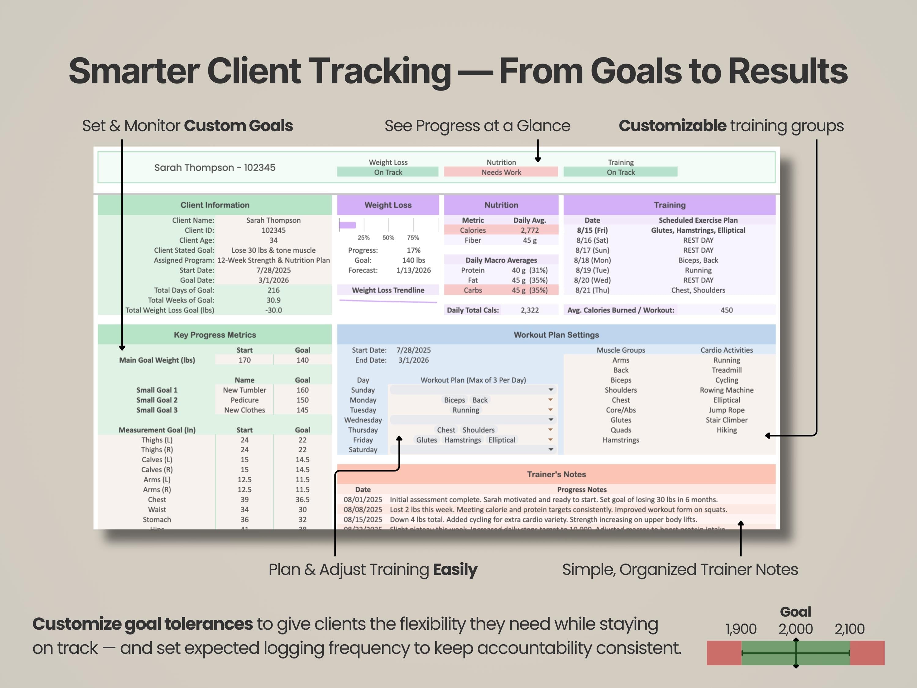 Personal Trainer Client Tracker