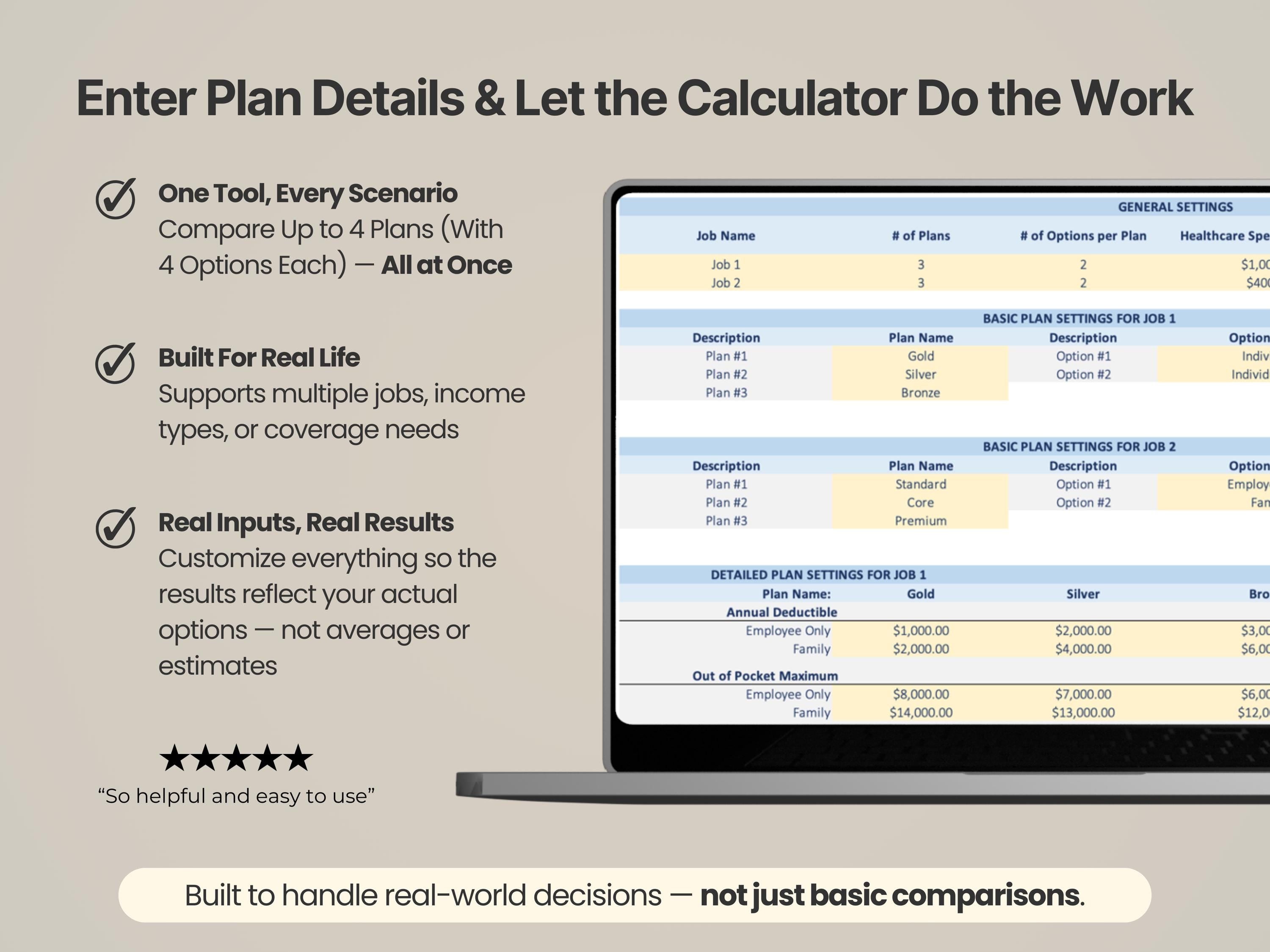 Health Insurance Cost Comparison Tool