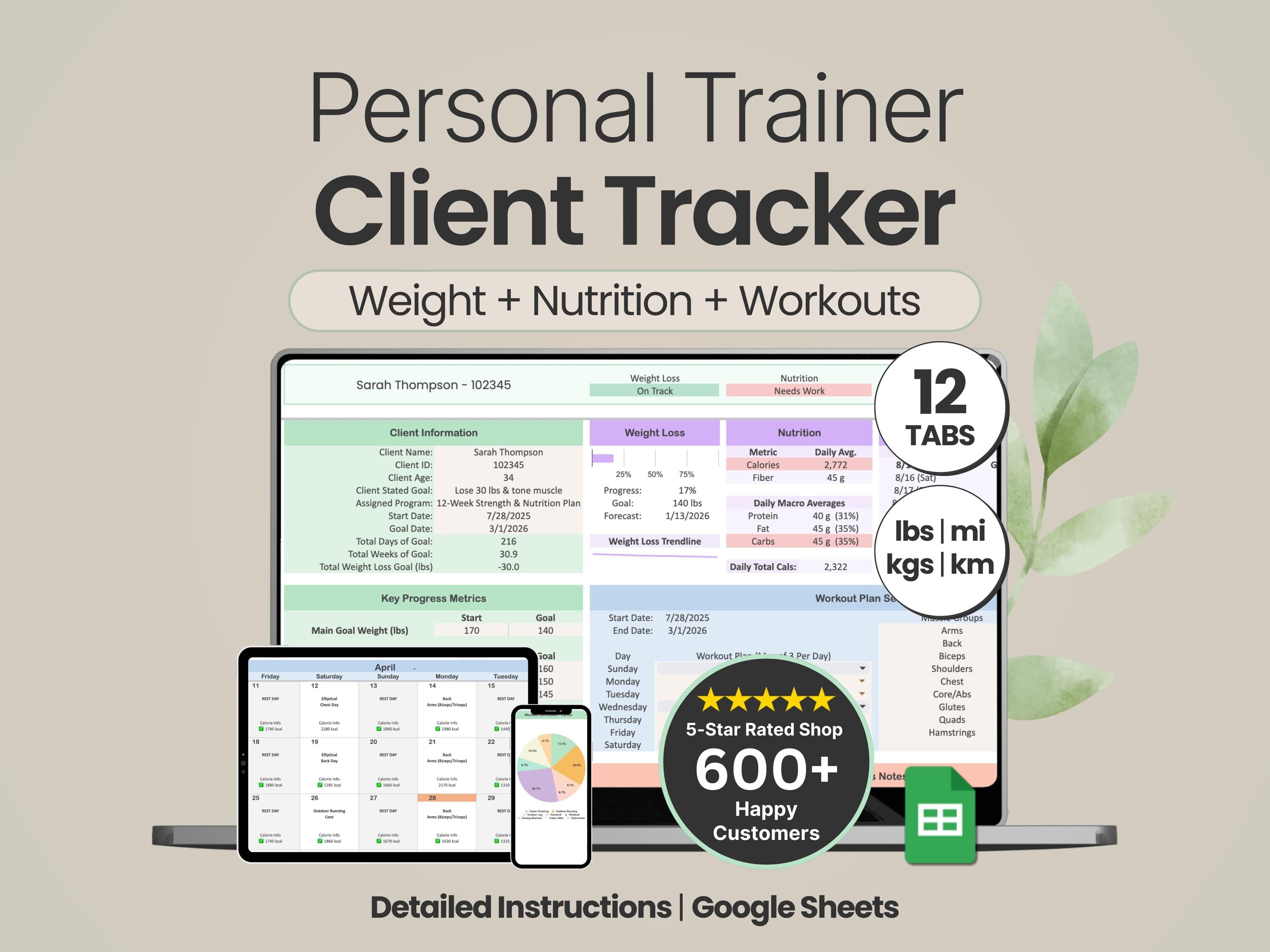 Personal Trainer Client Tracker